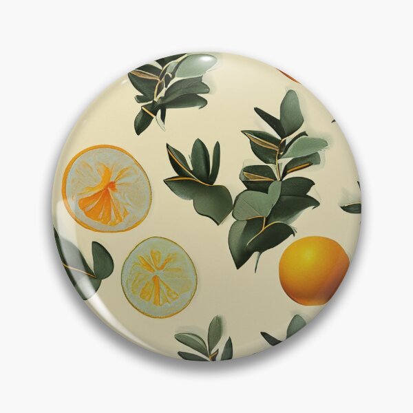 Item preview, Orange and leaf Fruit Pattern designed and sold by VisualThrift.