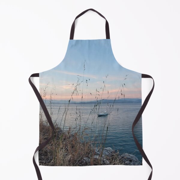 Item preview, Serene Ocean Sunset: Boat Amidst Weeds designed and sold by HFGjewels.