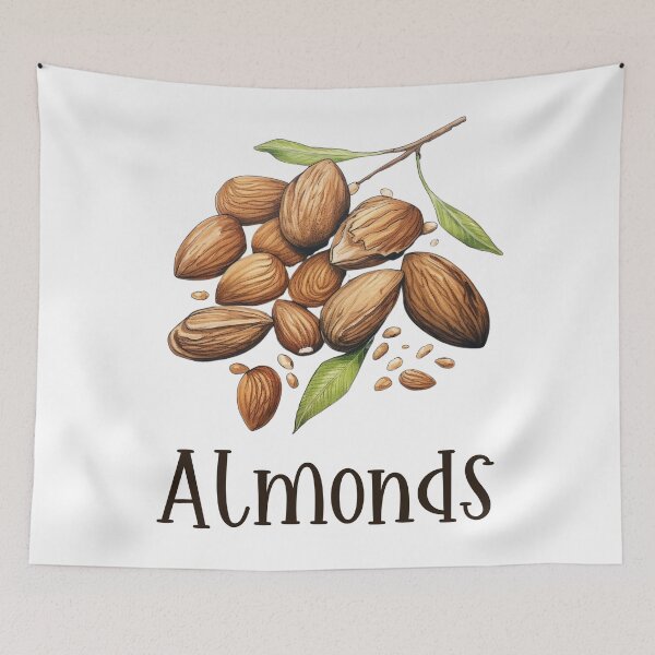 Item preview, Hand Drawn Illustration of Almonds designed and sold by Sketch-Shack.