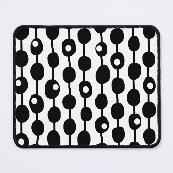 Item preview, Mid-Century Modern Monochrome Geometric Pattern in Black and White designed and sold by Deutschic.