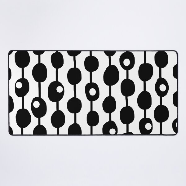 Item preview, Mid-Century Modern Monochrome Geometric Pattern in Black and White designed and sold by Deutschic.