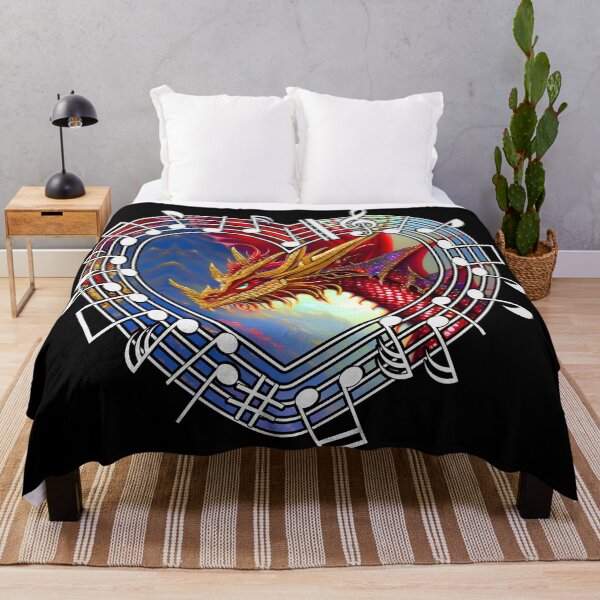 Item preview, Red dragon in a musical heart designed and sold by Artbellachi.