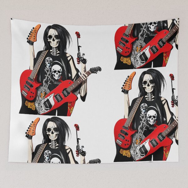 Item preview, Skull Lady Guitarlist designed and sold by YenYen Lab.