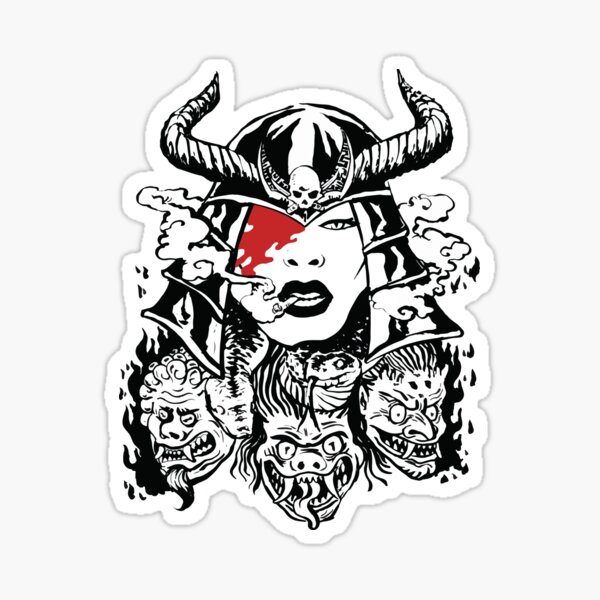 Fumée démon japonais Sticker
