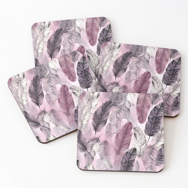 Item preview, Feathers - Mauve, pink, lavender, gray, ivory designed and sold by Highlandkings.