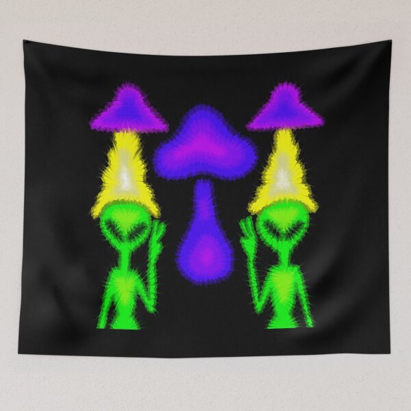 Item preview, Mushroom Alien Tie Dye Neon designed and sold by sofjac.