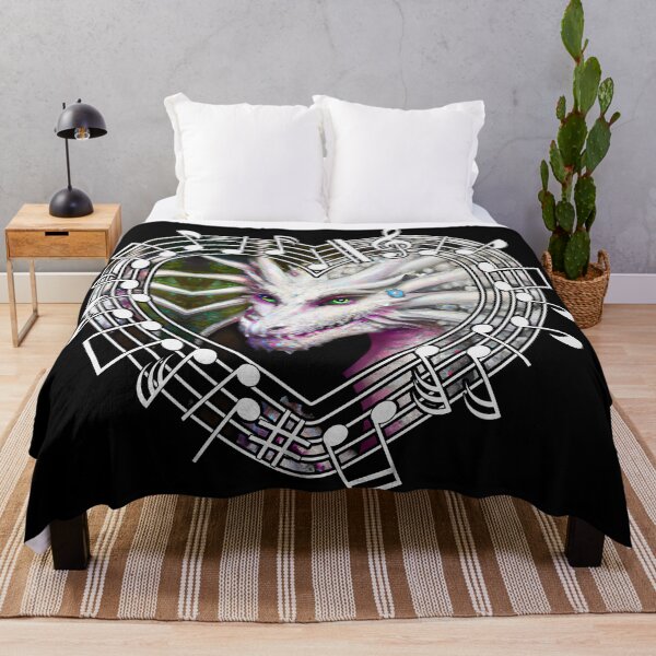 Item preview, White dragon in a musical heart designed and sold by Artbellachi.