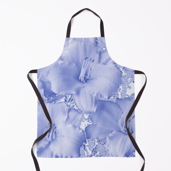 Item preview, BLUE SHADOWS WHITE LILIES ABSTRACT ART designed and sold by sharlesart.