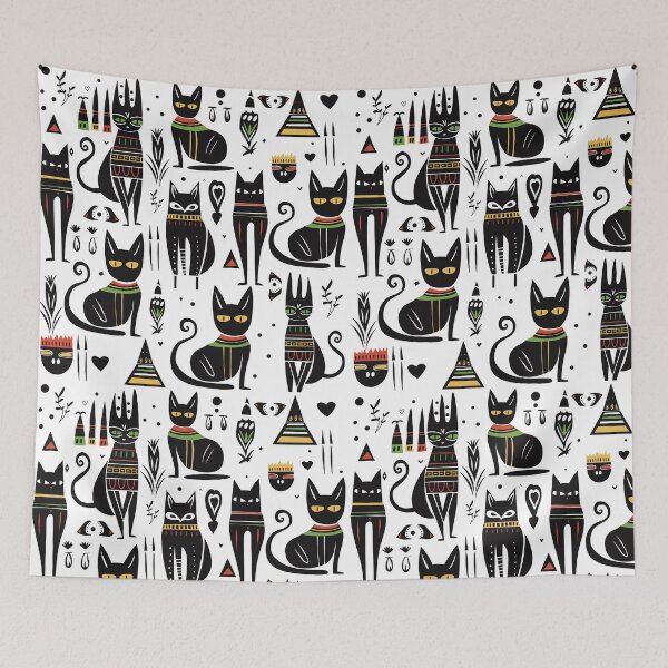 Item preview, Egyptian cat’s motif  designed and sold by JakoRila.