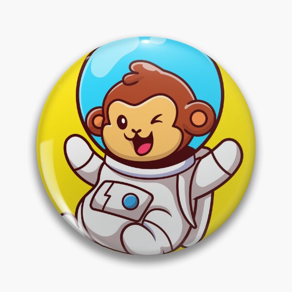 Item preview, Cute Monkey Astronaut Floating - Free Vector Cartoon Icon Illustration designed and sold by hjian8219.