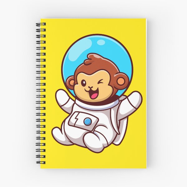 Item preview, Cute Monkey Astronaut Floating - Free Vector Cartoon Icon Illustration designed and sold by hjian8219.