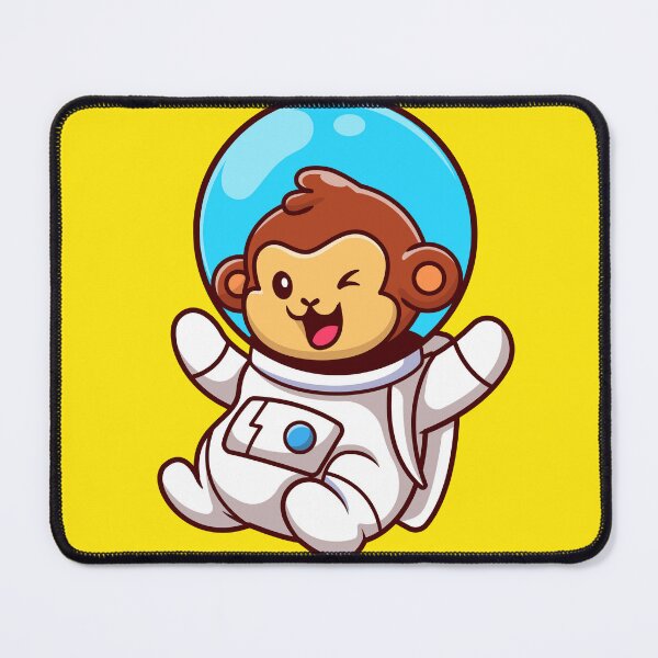 Item preview, Cute Monkey Astronaut Floating - Free Vector Cartoon Icon Illustration designed and sold by hjian8219.