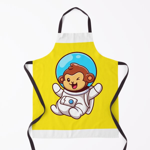 Item preview, Cute Monkey Astronaut Floating - Free Vector Cartoon Icon Illustration designed and sold by hjian8219.