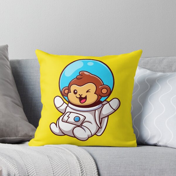 Item preview, Cute Monkey Astronaut Floating - Free Vector Cartoon Icon Illustration designed and sold by hjian8219.