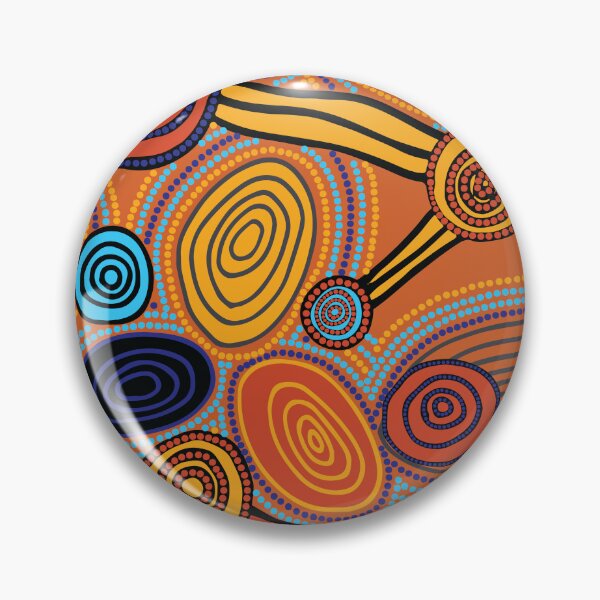 Item preview, Authentic Aboriginal Art - Skipping Stones (original) designed and sold by HogarthArts.