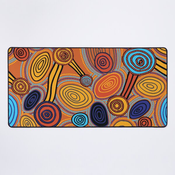 Item preview, Authentic Aboriginal Art - Skipping Stones (original) designed and sold by HogarthArts.