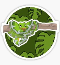Emerald Tree Boa with Background Sticker