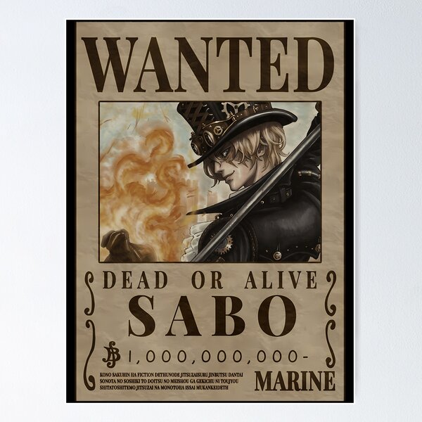 ONE PIECE - Affiche « Wanted Sabo » (52 cm x 35 cm) - Weebs 'R Us