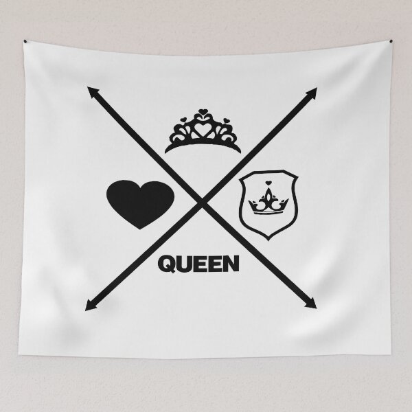 Item preview, Queen Love coração setas em xis preto designed and sold by GirlaineSQ.