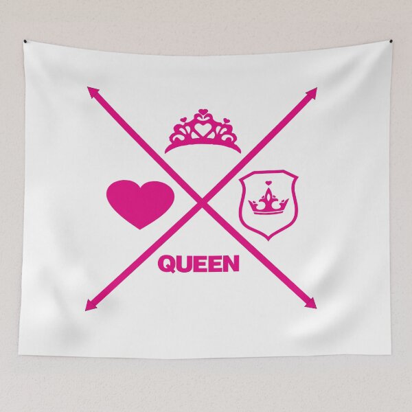 Item preview, Queen Love coração setas em xis rosa designed and sold by GirlaineSQ.