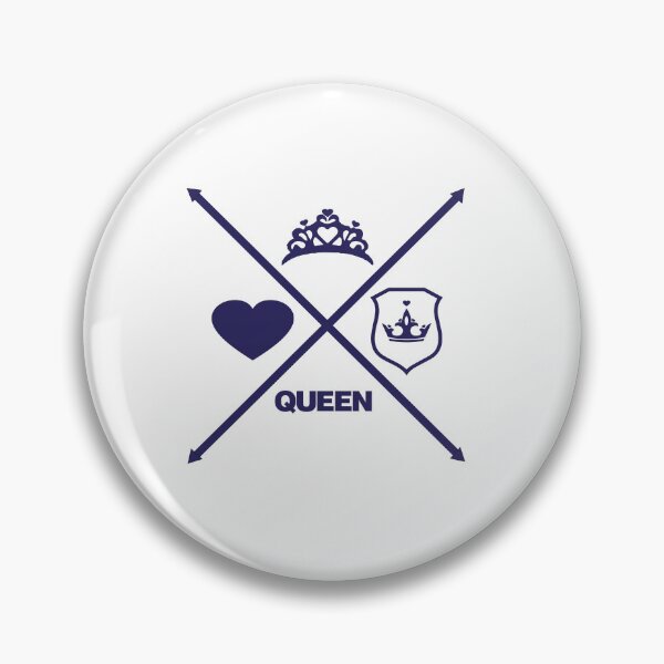 Item preview,  Queen Love coração setas em xis azul designed and sold by GirlaineSQ.