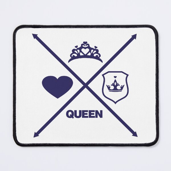 Item preview,  Queen Love coração setas em xis azul designed and sold by GirlaineSQ.