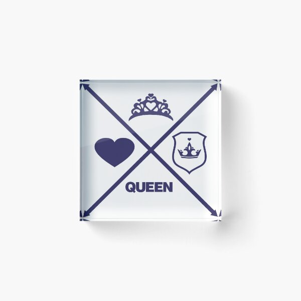 Item preview,  Queen Love coração setas em xis azul designed and sold by GirlaineSQ.