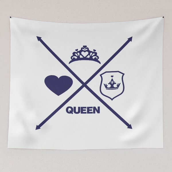 Item preview,  Queen Love coração setas em xis azul designed and sold by GirlaineSQ.