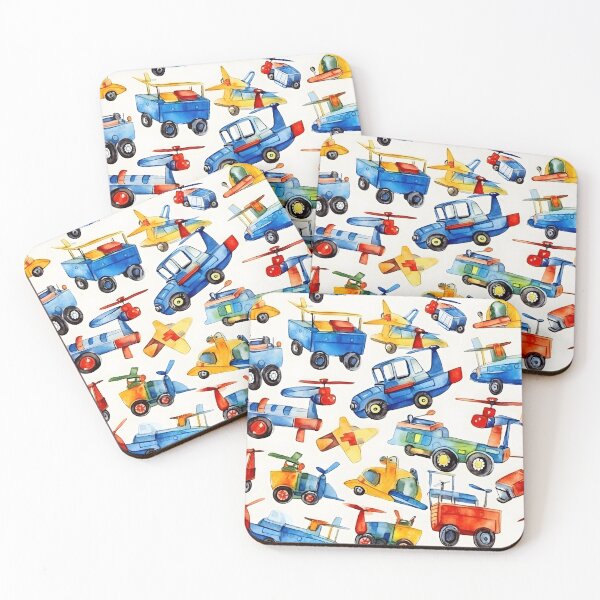 Item preview, Cross Breeding: Inventive Hybrid Toy Cars, Autonomous Self-Flying Trucks in Watercolor – Back To School designed and sold by ignasirus.