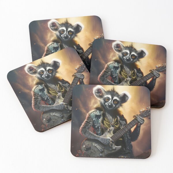 Item preview, Lemur Playing a Guitar, Rockin' Lemur, Musical Animals designed and sold by Rroliver.