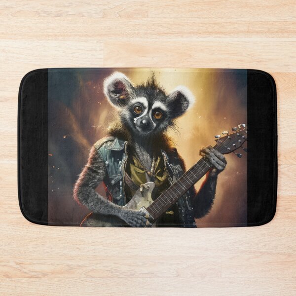 Item preview, Lemur Playing a Guitar, Rockin' Lemur, Musical Animals designed and sold by Rroliver.