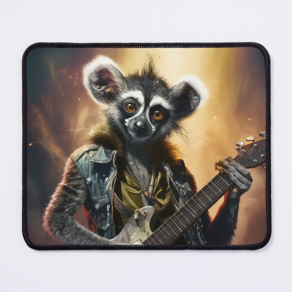 Item preview, Lemur Playing a Guitar, Rockin' Lemur, Musical Animals designed and sold by Rroliver.