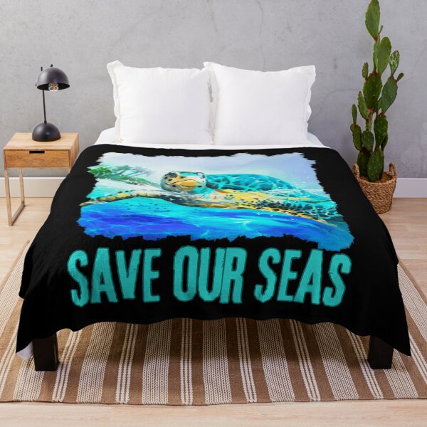 Item preview, SEA TURTLE - Save Our Seas, Turtle Lover, Sad Porpoise, Pacific Ocean, Marine Life designed and sold by Sun Sand & Sea Art.