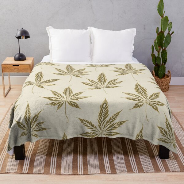 Artikelvorschau, Ein minimalistisches Cannabisblatt-Design mit braunen Blättern auf beigem Hintergrund entworfen und verkauft von Good Candy.