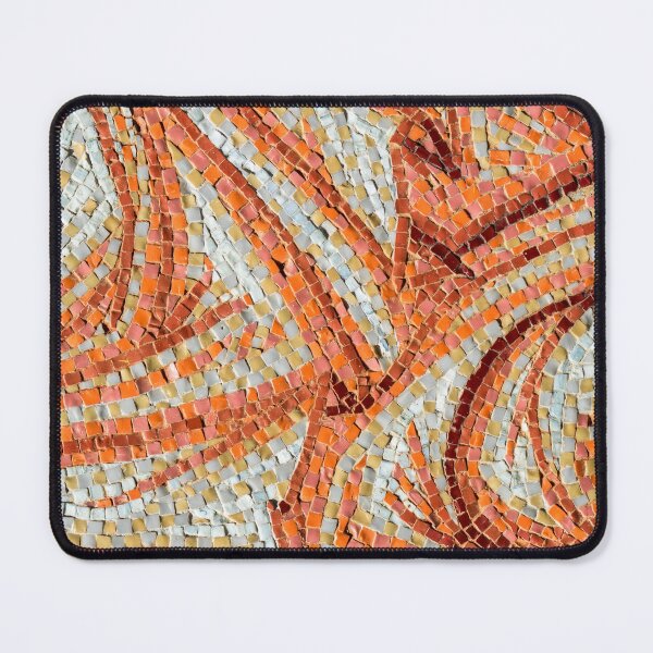 Item preview, Abstract Mosaic in Happy Orange Yellow and Brown Ribbons designed and sold by Georgia Mizuleva.
