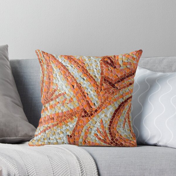 Item preview, Abstract Mosaic in Happy Orange Yellow and Brown Ribbons designed and sold by Georgia Mizuleva.