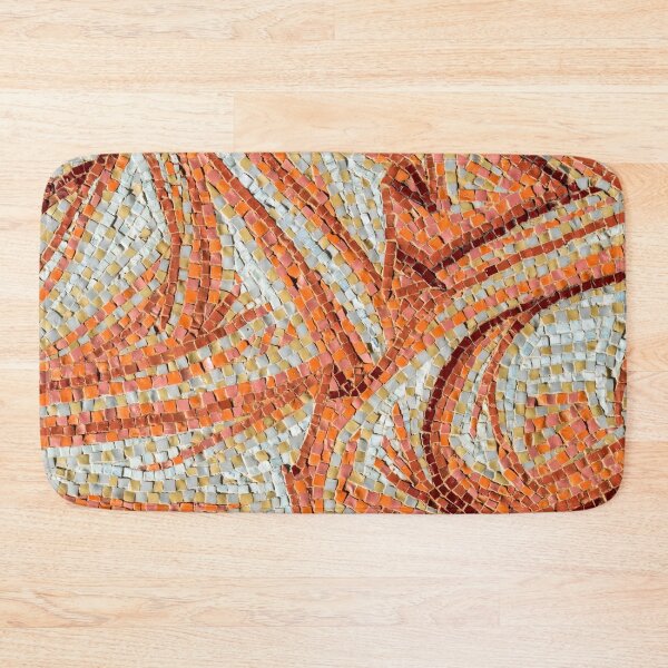 Item preview, Abstract Mosaic in Happy Orange Yellow and Brown Ribbons designed and sold by Georgia Mizuleva.