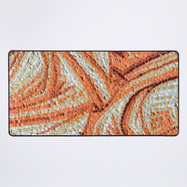 Item preview, Abstract Mosaic in Happy Orange Yellow and Brown Ribbons designed and sold by Georgia Mizuleva.