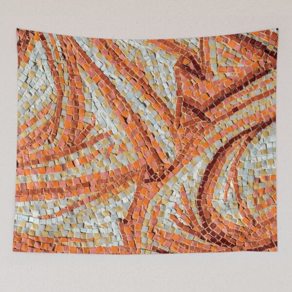 Item preview, Abstract Mosaic in Happy Orange Yellow and Brown Ribbons designed and sold by Georgia Mizuleva.