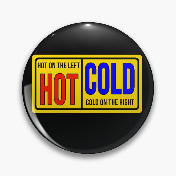 Item preview, Funny construction phrase Hot on the left cold on the right designed and sold by DisenyosDeMike.