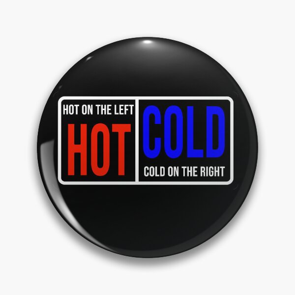 Item preview, Funny construction phrase Hot on the left cold on the right designed and sold by DisenyosDeMike.