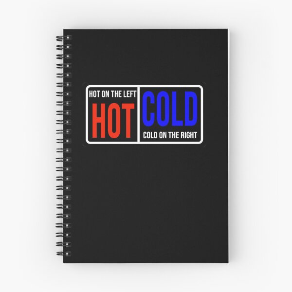 Item preview, Funny construction phrase Hot on the left cold on the right designed and sold by DisenyosDeMike.
