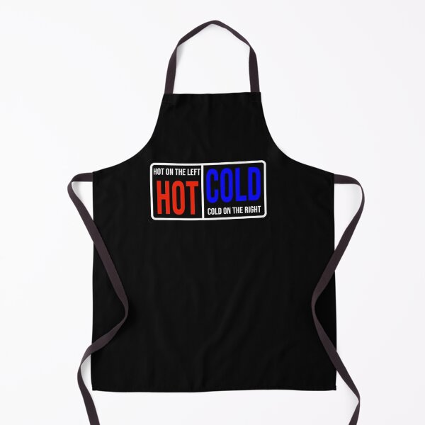 Item preview, Funny construction phrase Hot on the left cold on the right designed and sold by DisenyosDeMike.