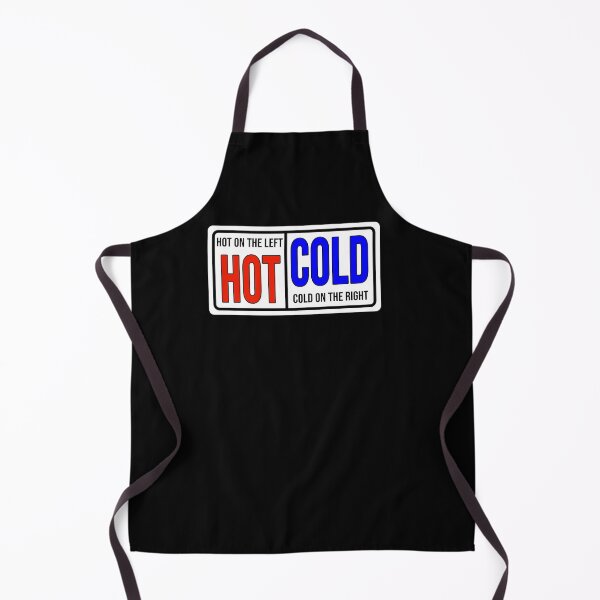 Item preview, Funny construction phrase Hot on the left cold on the right designed and sold by DisenyosDeMike.