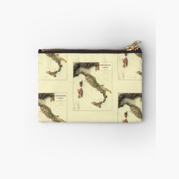 Item preview, 1880 Italy Geological Shaded Relief Map 3D digitally-rendered designed and sold by ThinkAboutMaps.