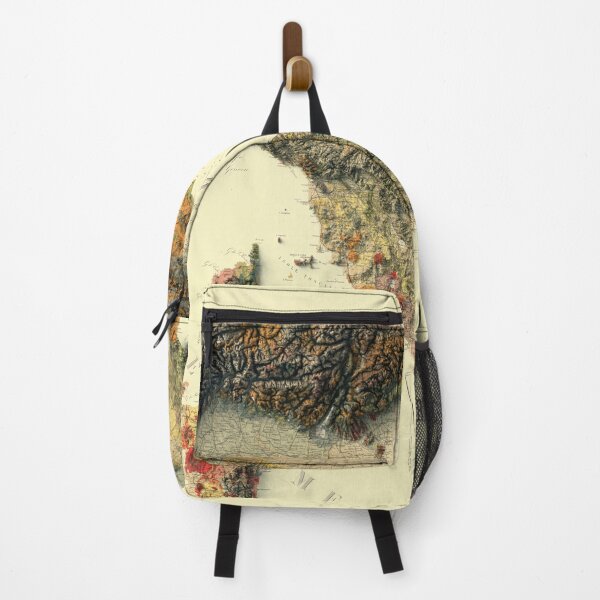 Item preview, 1880 Italy Geological Shaded Relief Map 3D digitally-rendered designed and sold by ThinkAboutMaps.