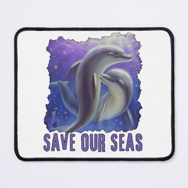 Item preview, DOLPHIN COUPLE - Save Our Seas, Dolphin Lover, Pacific Ocean, Marine Life designed and sold by Sun Sand & Sea Art.