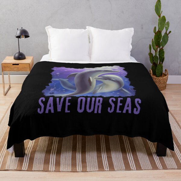 Item preview, DOLPHIN COUPLE - Save Our Seas, Dolphin Lover, Pacific Ocean, Marine Life designed and sold by Sun Sand & Sea Art.