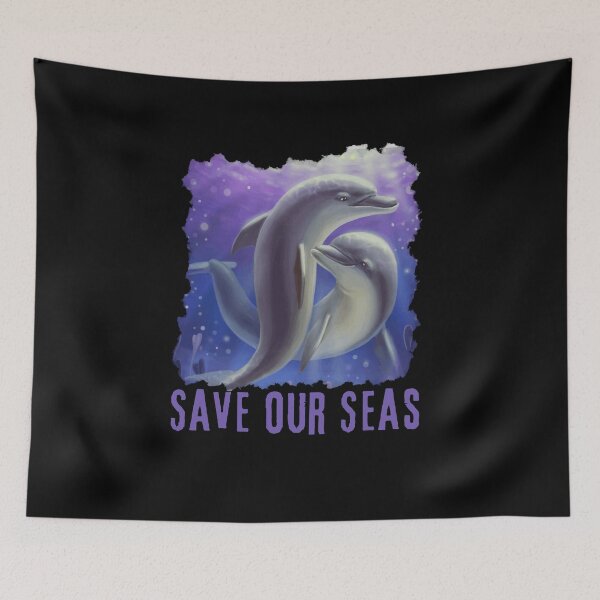 Item preview, DOLPHIN COUPLE - Save Our Seas, Dolphin Lover, Pacific Ocean, Marine Life designed and sold by Sun Sand & Sea Art.