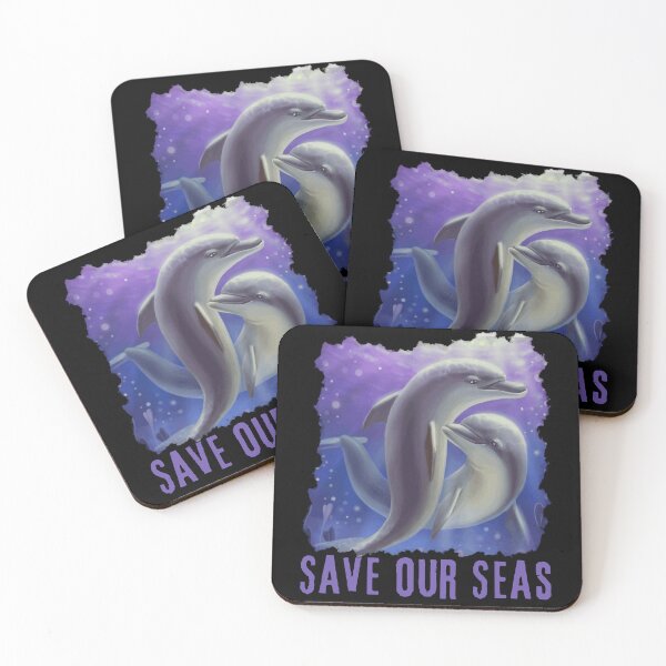 Item preview, DOLPHIN COUPLE - Save Our Seas, Dolphin Lover, Pacific Ocean, Marine Life designed and sold by Sun Sand & Sea Art.